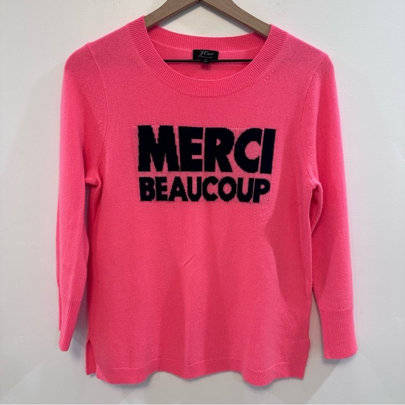 J CREW Merci Beaucoup Cashmere Sweater. Size m 100% cashmere - Picture 3 of 5